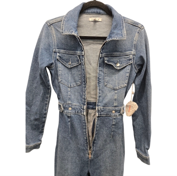NWT GOOD AMERICAN DENIM JUMPSUIT Sz 1/ Small - Picture 6 of 16